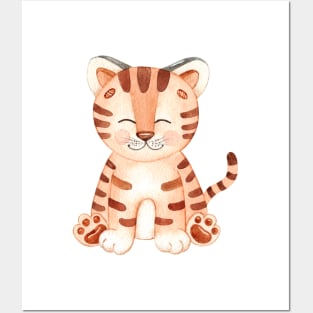 cute tiger Posters and Art